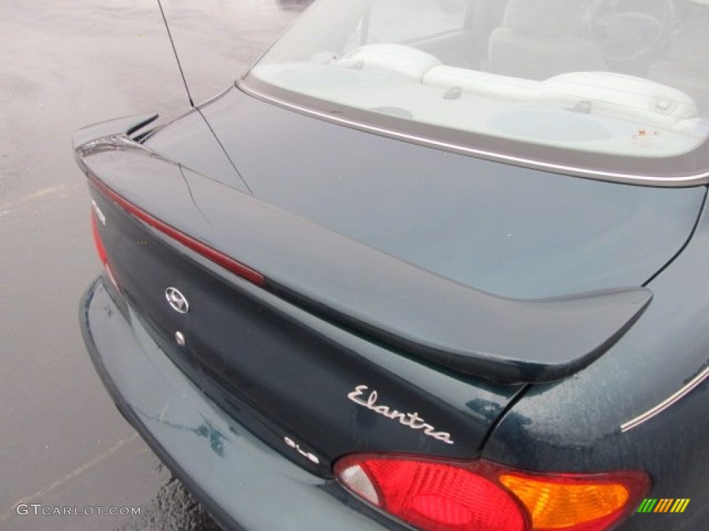2000 Elantra GLS Sedan - Forest Green / Beige photo #10
