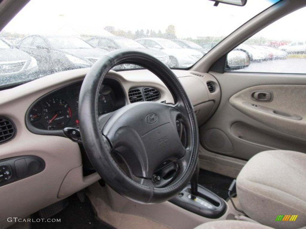 2000 Elantra GLS Sedan - Forest Green / Beige photo #12