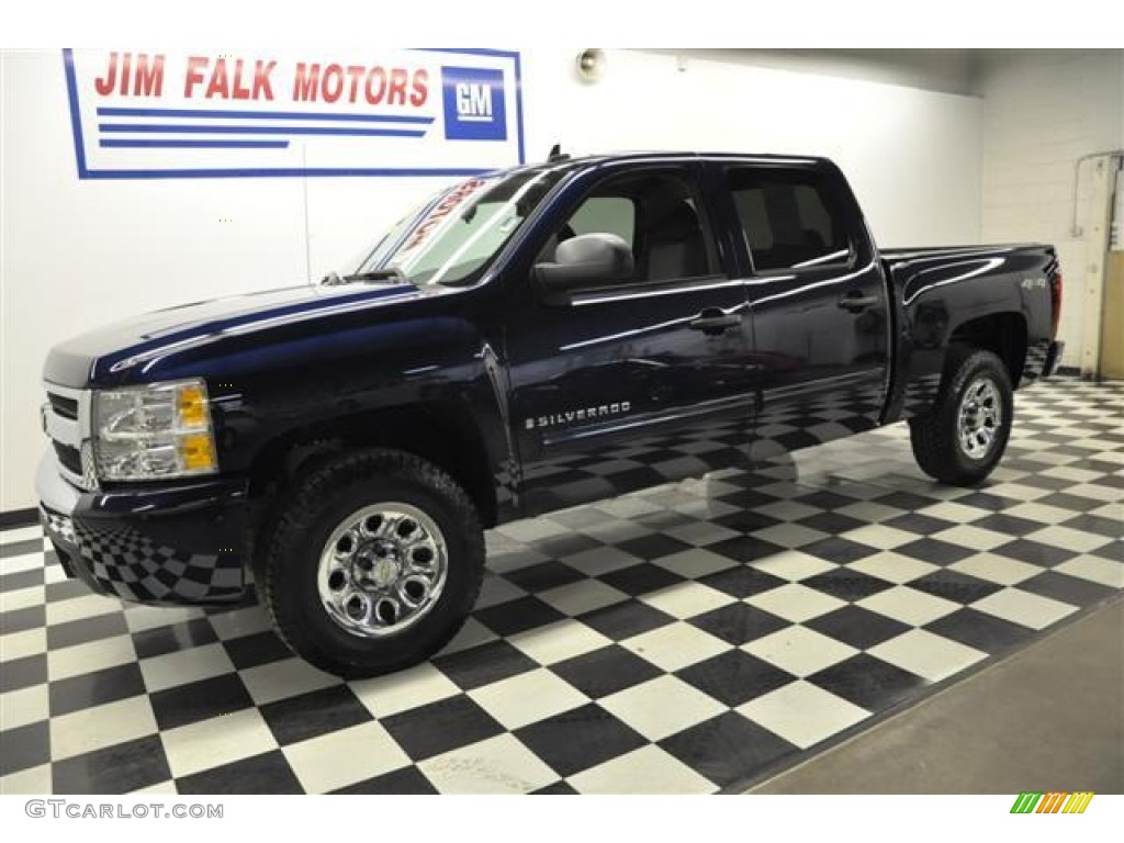 2009 Silverado 1500 LS Crew Cab 4x4 - Imperial Blue Metallic / Dark Titanium photo #1