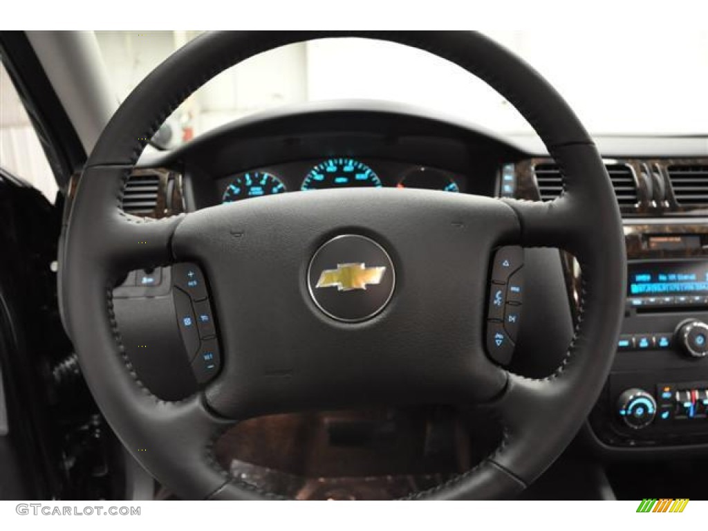 2012 Chevrolet Impala LTZ Ebony Steering Wheel Photo #57678212