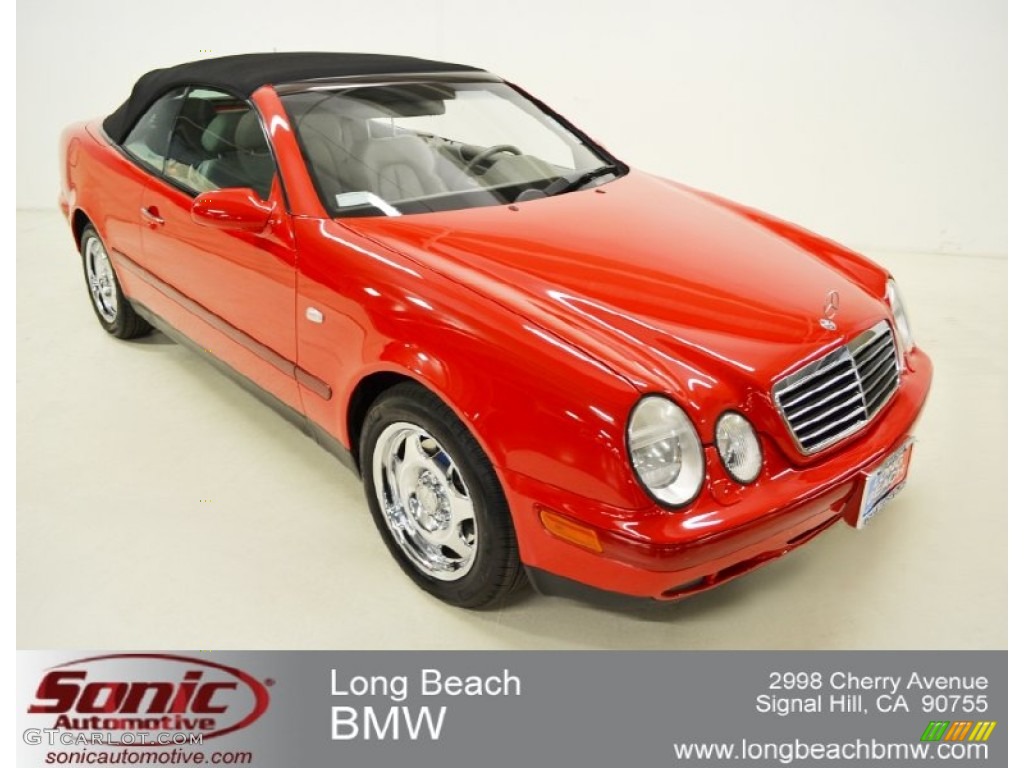 1999 CLK 320 Convertible - Magma Red / Ash photo #1