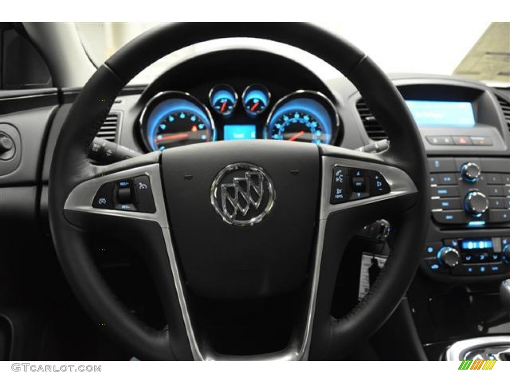 2012 Buick Regal Standard Regal Model Ebony Steering Wheel Photo #57679034