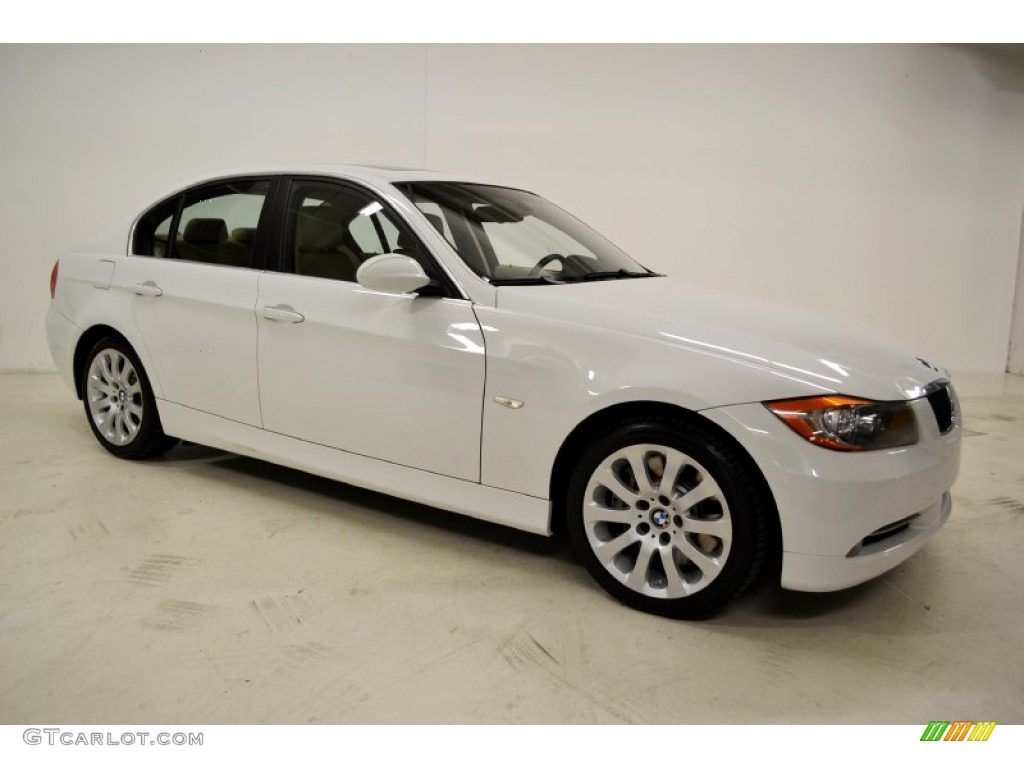 2008 3 Series 335i Sedan - Alpine White / Beige photo #2