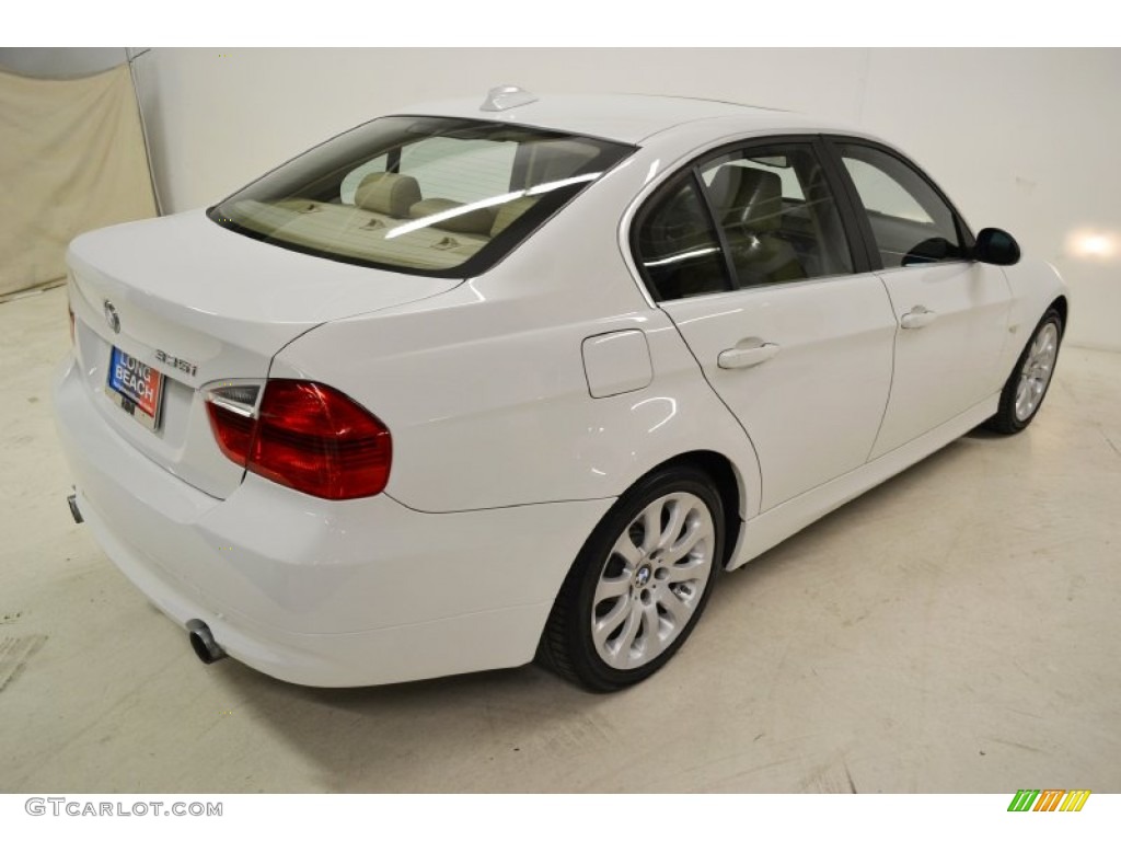 2008 3 Series 335i Sedan - Alpine White / Beige photo #5