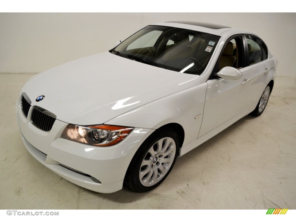2008 3 Series 335i Sedan - Alpine White / Beige photo #7
