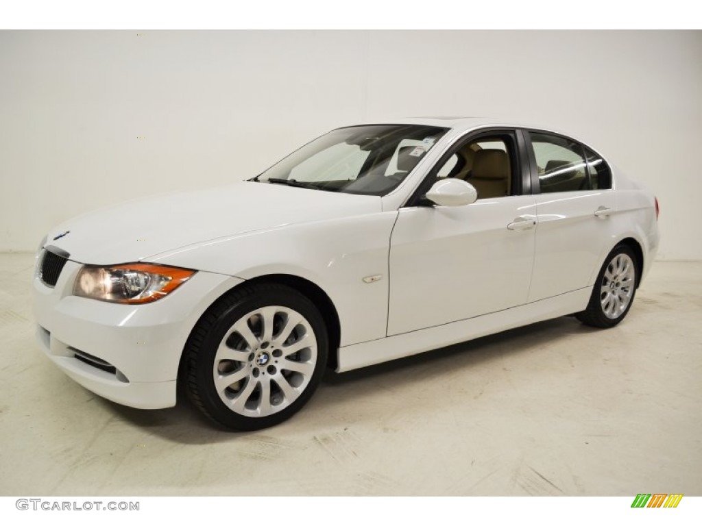 2008 3 Series 335i Sedan - Alpine White / Beige photo #8