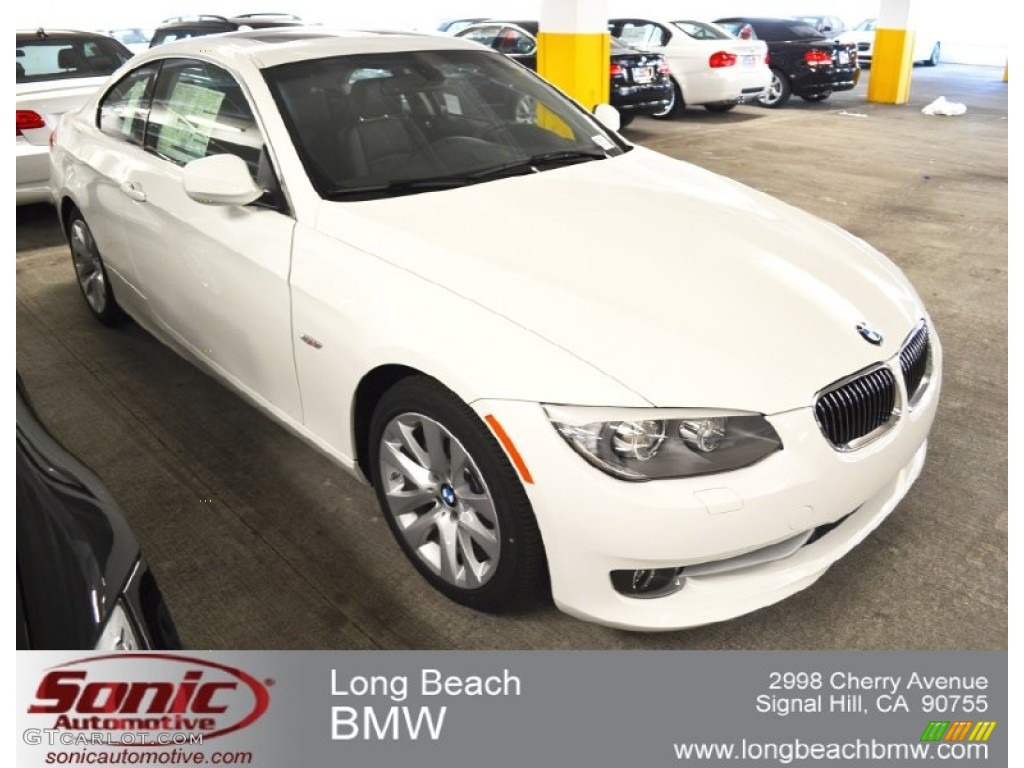 2012 3 Series 328i Coupe - Alpine White / Black photo #1