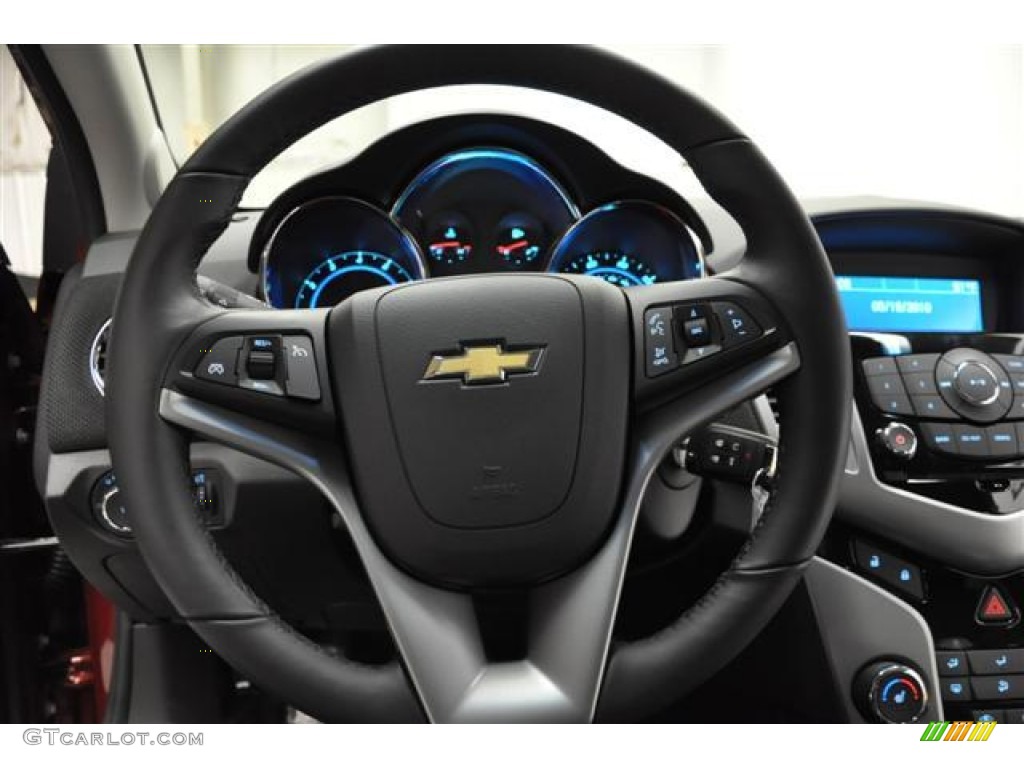 2012 Chevrolet Cruze LT/RS Jet Black Steering Wheel Photo #57679814