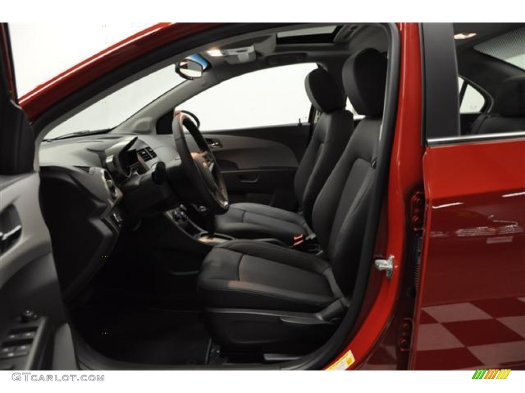 Jet Black/Dark Titanium Interior 2012 Chevrolet Sonic LTZ Sedan Photo #57680588