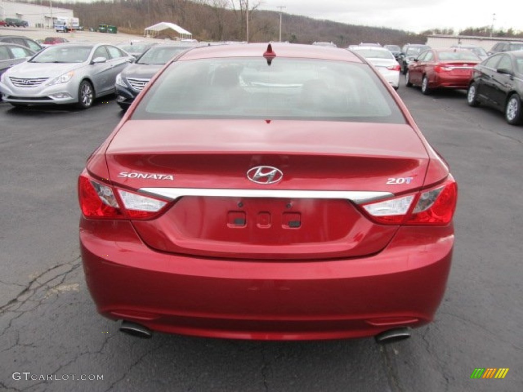 2011 Sonata SE 2.0T - Venetian Red / Black photo #9