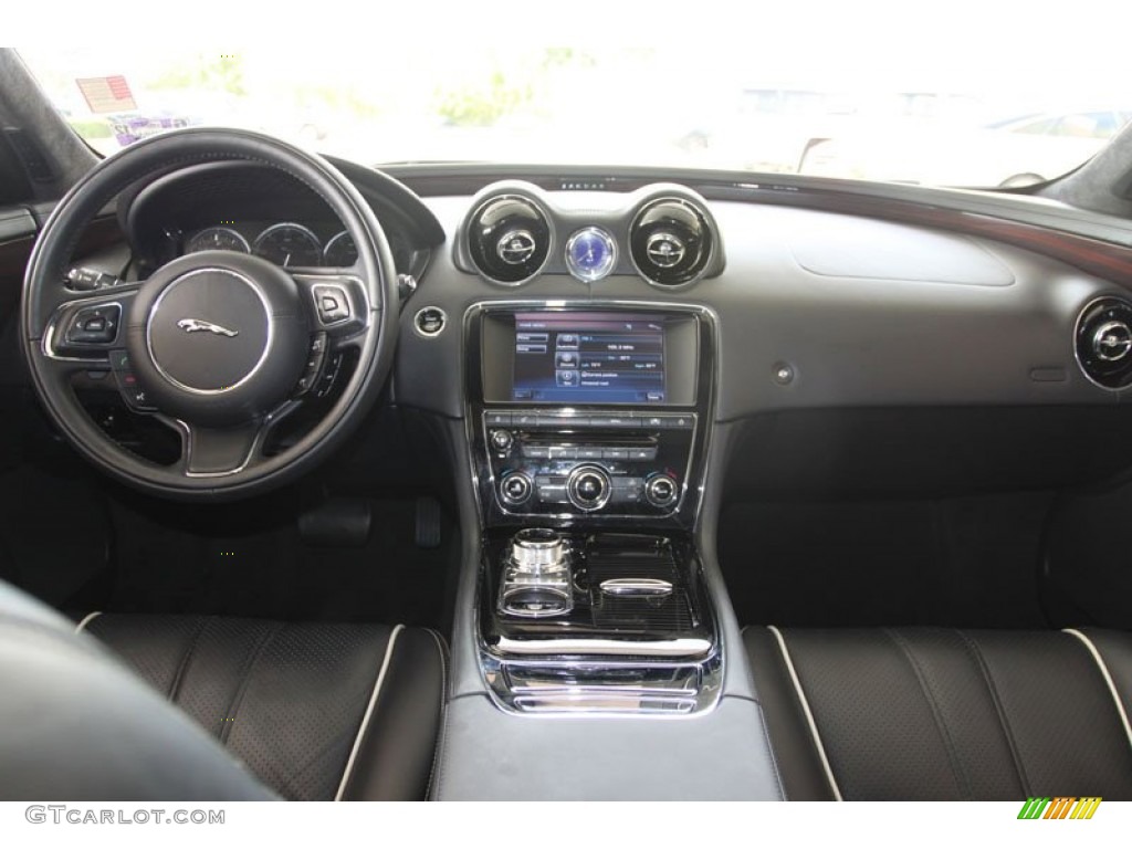 2011 Jaguar XJ XJ Supercharged Jet Black/Ivory Dashboard Photo #57681644