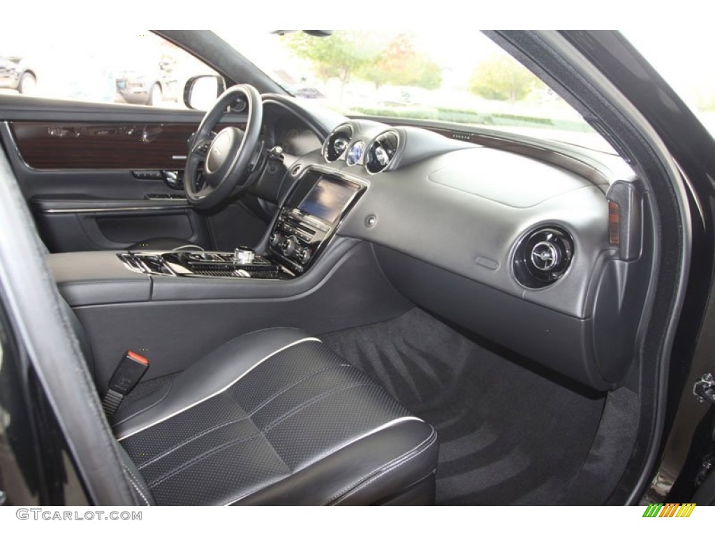 2011 Jaguar XJ XJ Supercharged Jet Black/Ivory Dashboard Photo #57681749