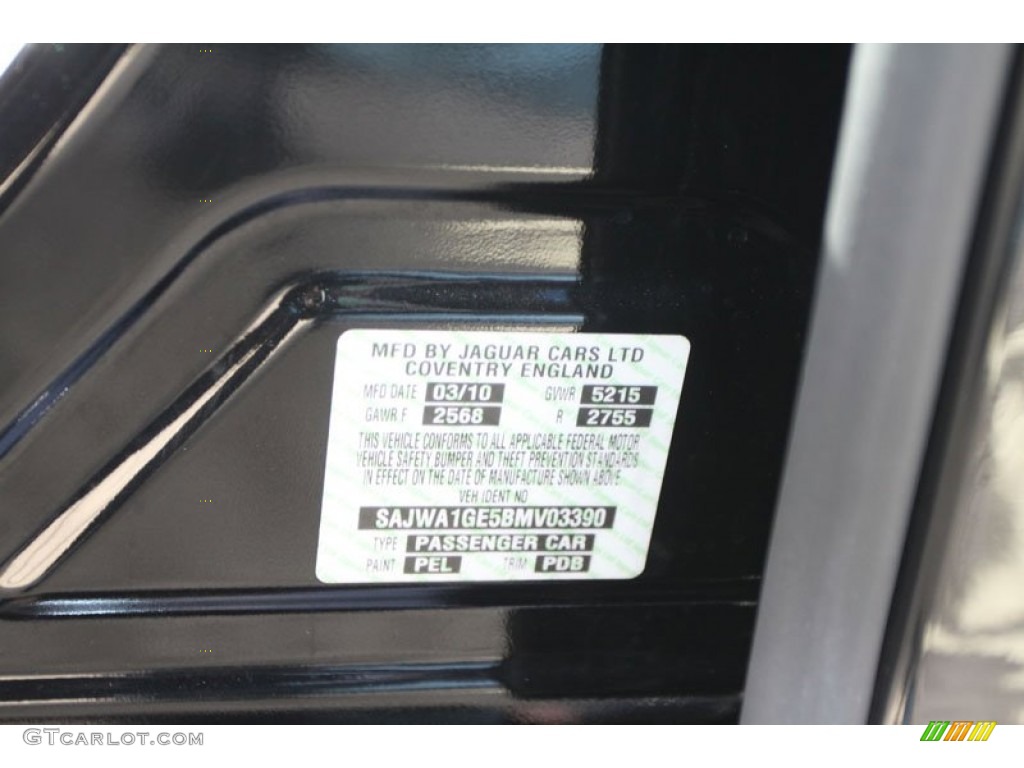 2011 XJ Color Code PEL for Ultimate Black Metallic Photo #57681821