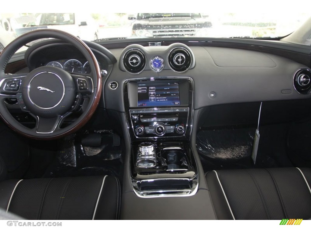 2012 Jaguar XJ XJL Portfolio Jet/Ivory Dashboard Photo #57681929