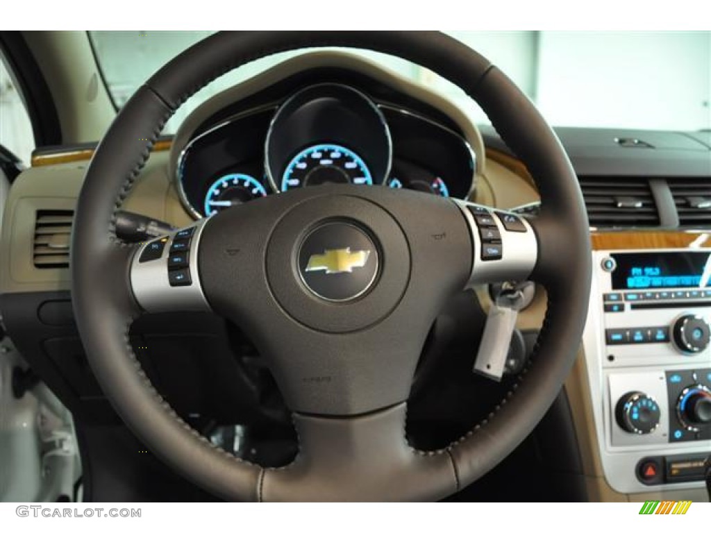 2012 Chevrolet Malibu LT Cocoa/Cashmere Steering Wheel Photo #57683897