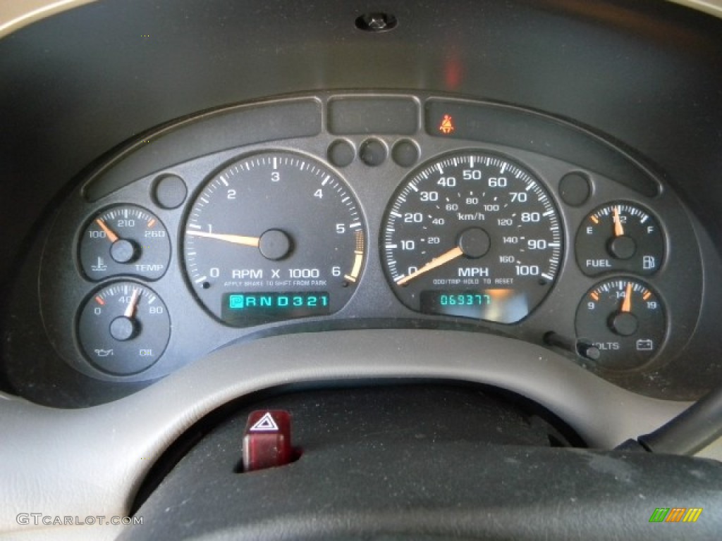 2003 Chevrolet S10 Xtreme Regular Cab Gauges Photo #57686046