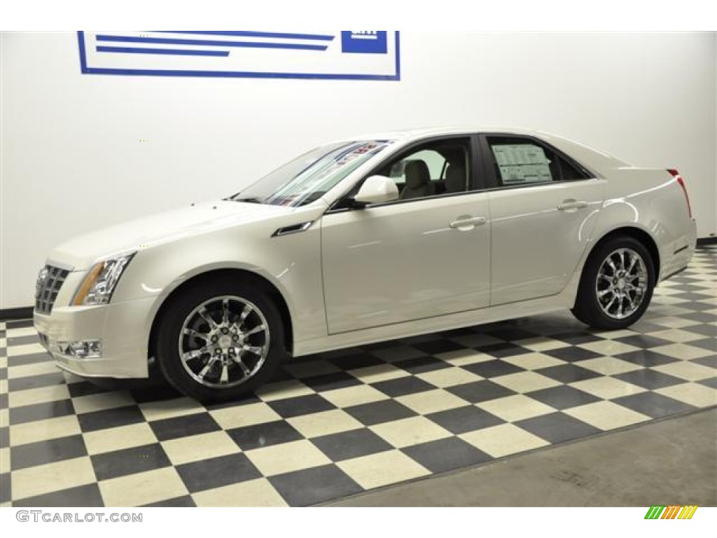 2012 CTS 4 3.6 AWD Sedan - White Diamond Tricoat / Cashmere/Cocoa photo #1