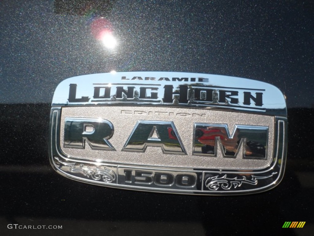 2011 Ram 1500 Laramie Longhorn Crew Cab 4x4 - Brilliant Black Crystal Pearl / Dark Slate Gray/Russet Brown photo #17
