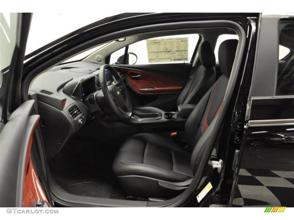 Jet Black/Spice Red/Dark Accents Interior 2012 Chevrolet Volt Hatchback Photo #57686534