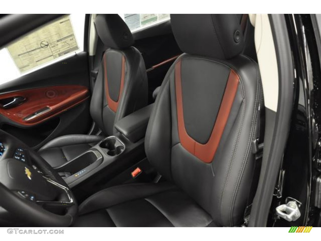 Jet Black/Spice Red/Dark Accents Interior 2012 Chevrolet Volt Hatchback Photo #57686543