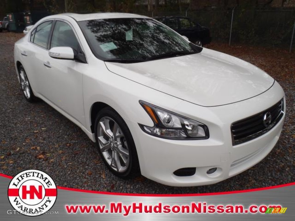 2012 Maxima 3.5 SV Sport - Winter Frost White / Charcoal photo #1