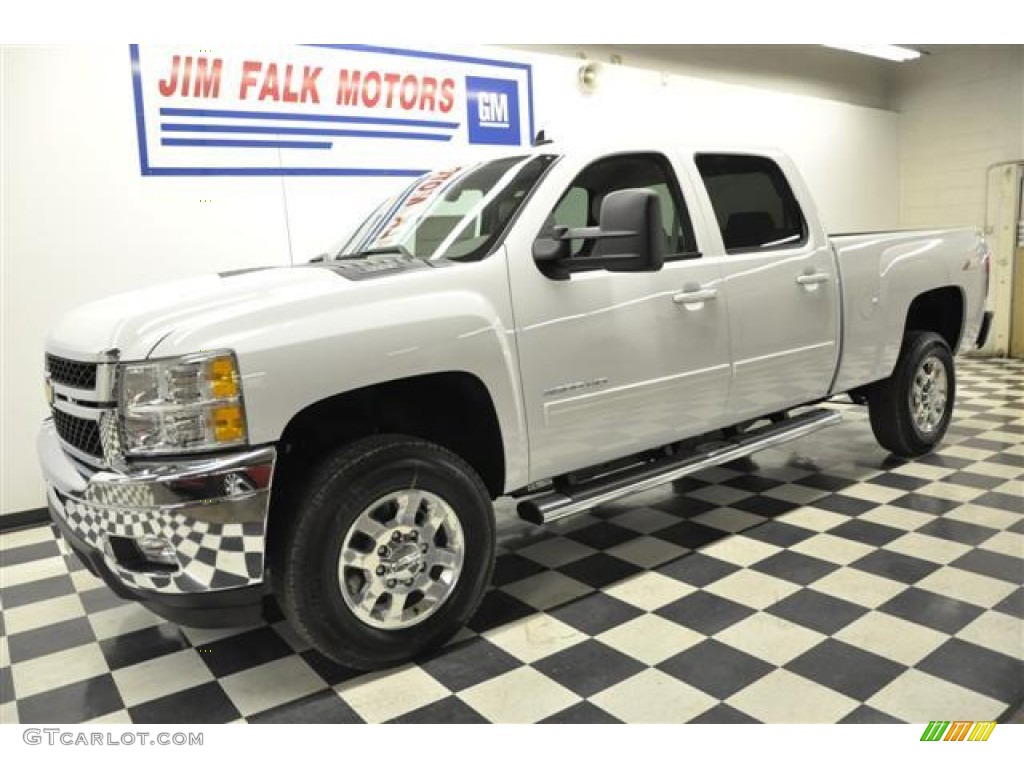 2012 Silverado 3500HD LTZ Crew Cab 4x4 - Summit White / Dark Titanium/Light Titanium photo #1