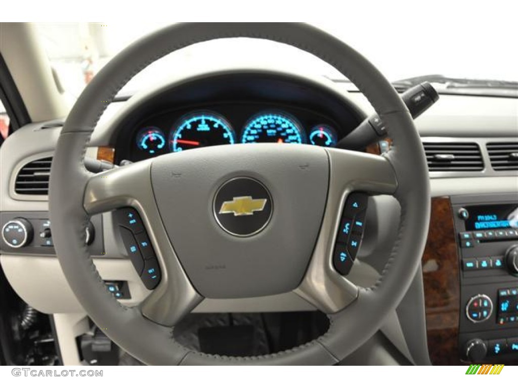 2012 Chevrolet Silverado 2500HD LTZ Crew Cab 4x4 Light Titanium/Dark Titanium Steering Wheel Photo #57688383