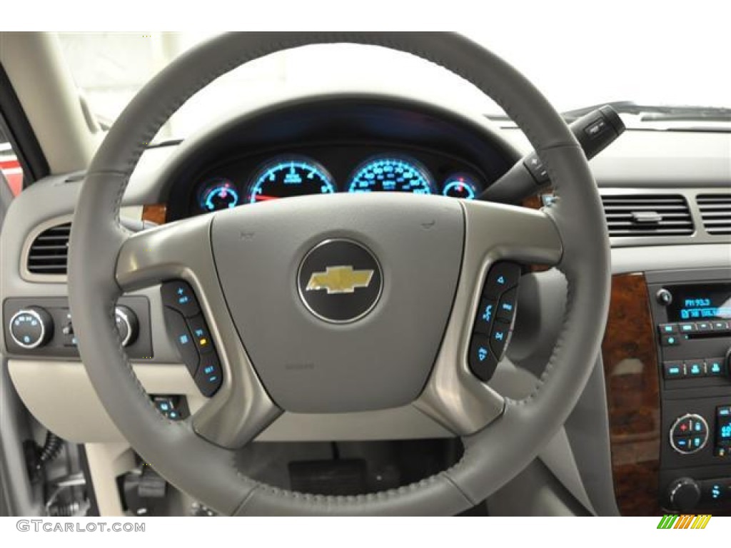 2012 Chevrolet Silverado 1500 LTZ Extended Cab 4x4 Light Titanium/Dark Titanium Steering Wheel Photo #57688499