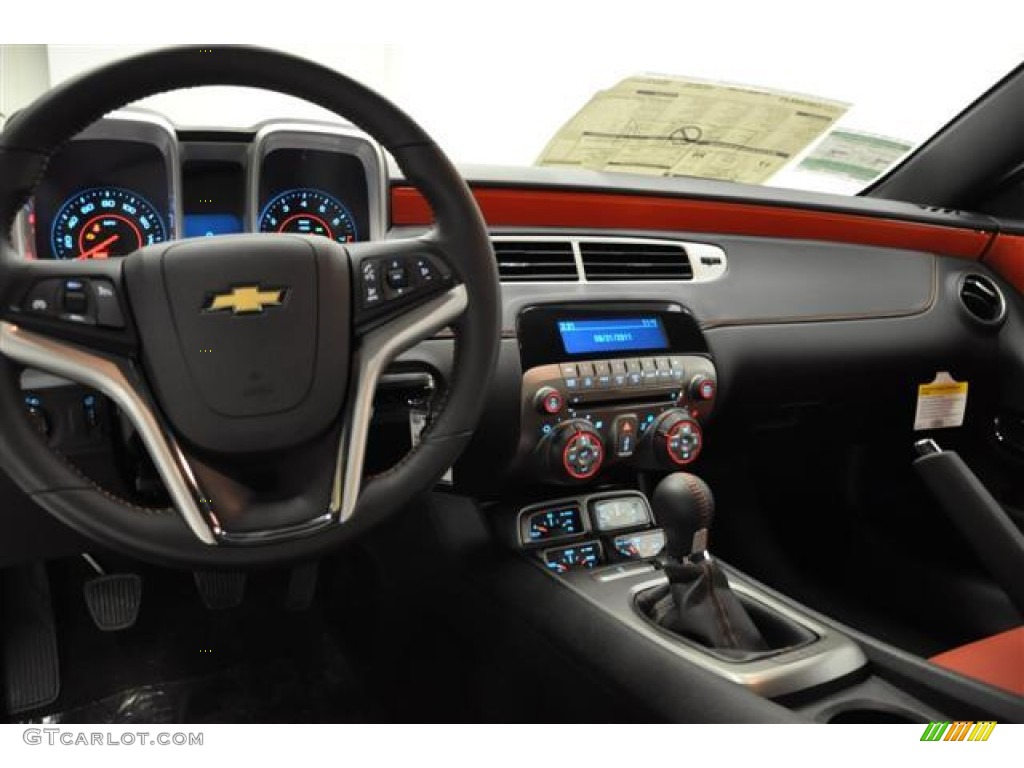 2012 Chevrolet Camaro LT Coupe Inferno Orange/Black Dashboard Photo #57688814