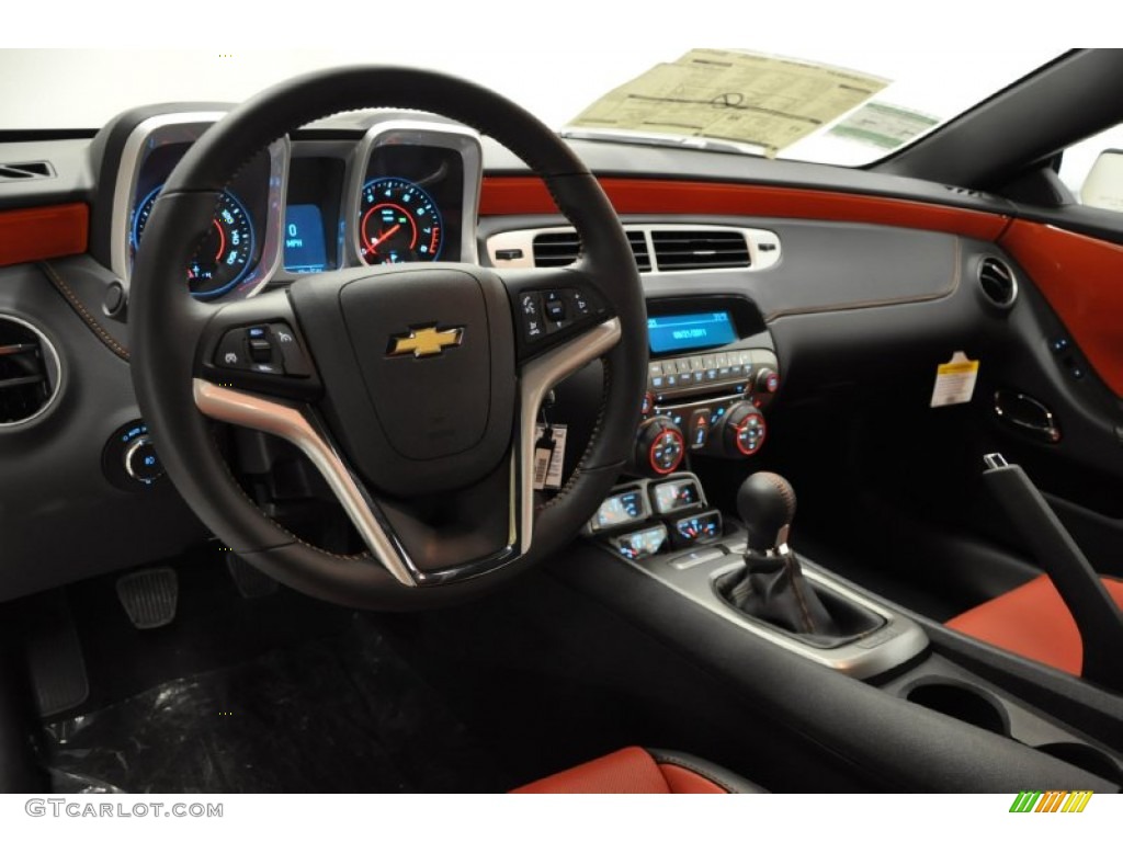 2012 Chevrolet Camaro LT Coupe Inferno Orange/Black Dashboard Photo #57688826