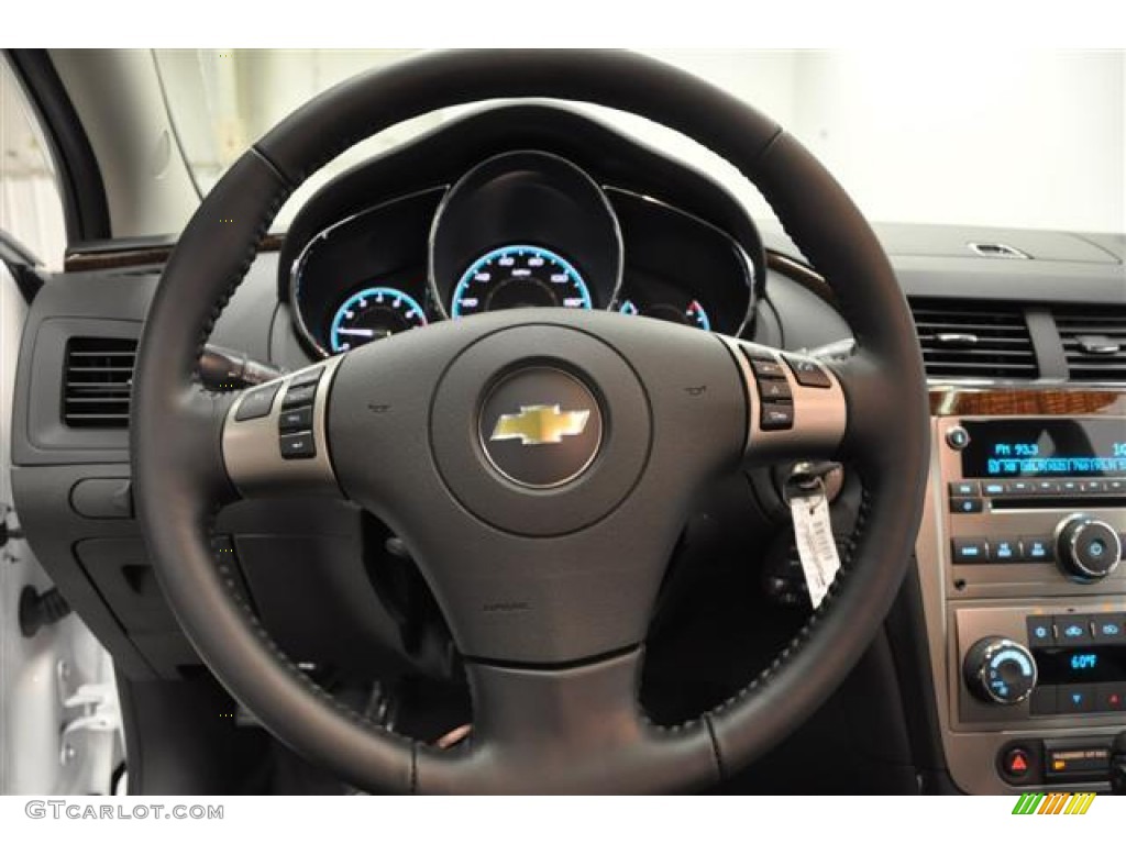 2012 Chevrolet Malibu LTZ Ebony Steering Wheel Photo #57689228