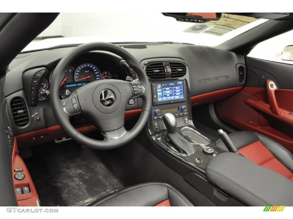 2012 Chevrolet Corvette Grand Sport Coupe Red/Ebony Dashboard Photo #57689300