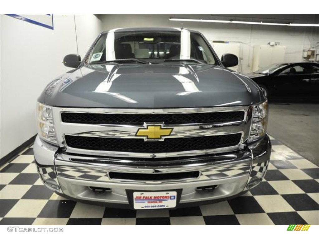 2011 Silverado 1500 LT Crew Cab 4x4 - Blue Granite Metallic / Ebony photo #2