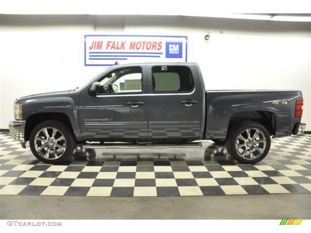 2011 Silverado 1500 LT Crew Cab 4x4 - Blue Granite Metallic / Ebony photo #4