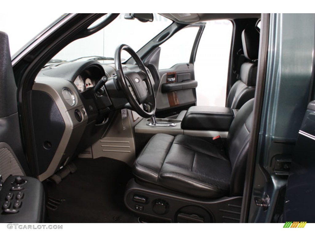 2004 F150 Lariat SuperCrew 4x4 - Aspen Green Metallic / Black photo #18