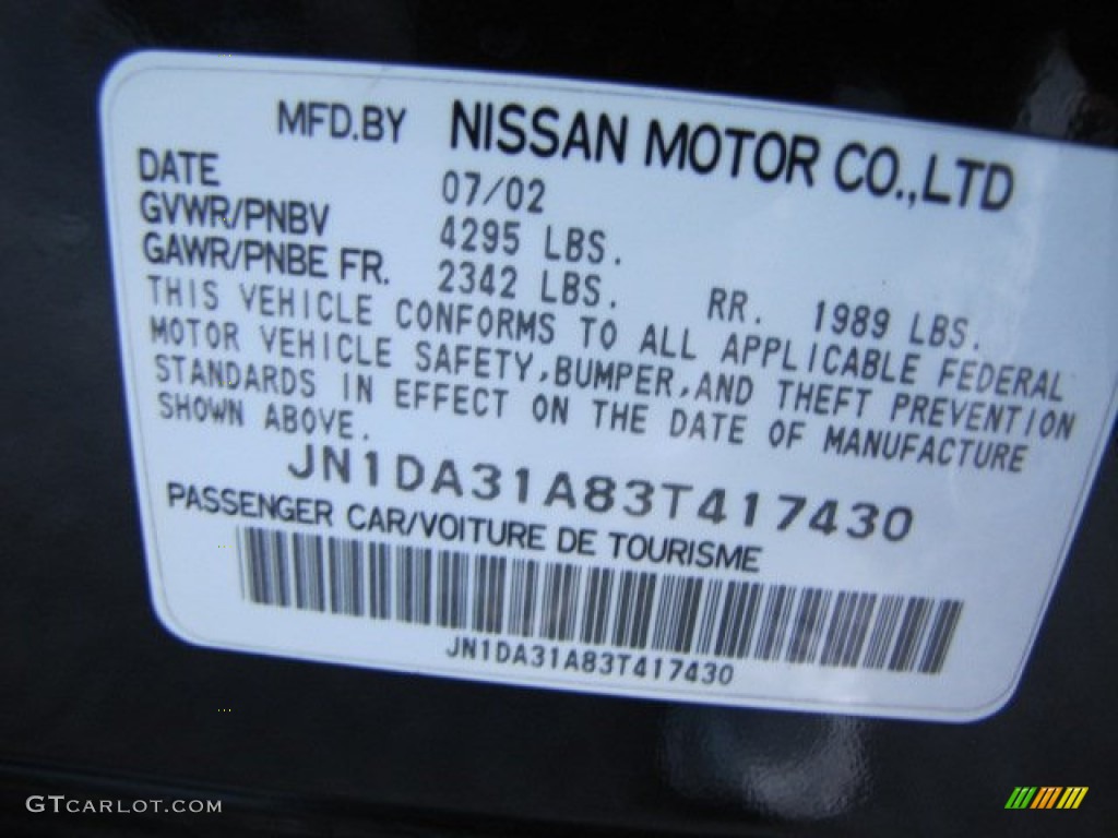 2003 Maxima SE - Majestic Blue / Black photo #16
