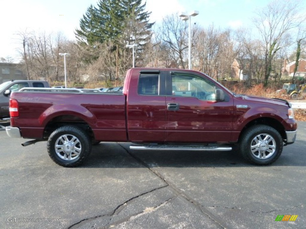 2006 F150 XLT SuperCab 4x4 - Dark Toreador Red Metallic / Medium/Dark Flint photo #5