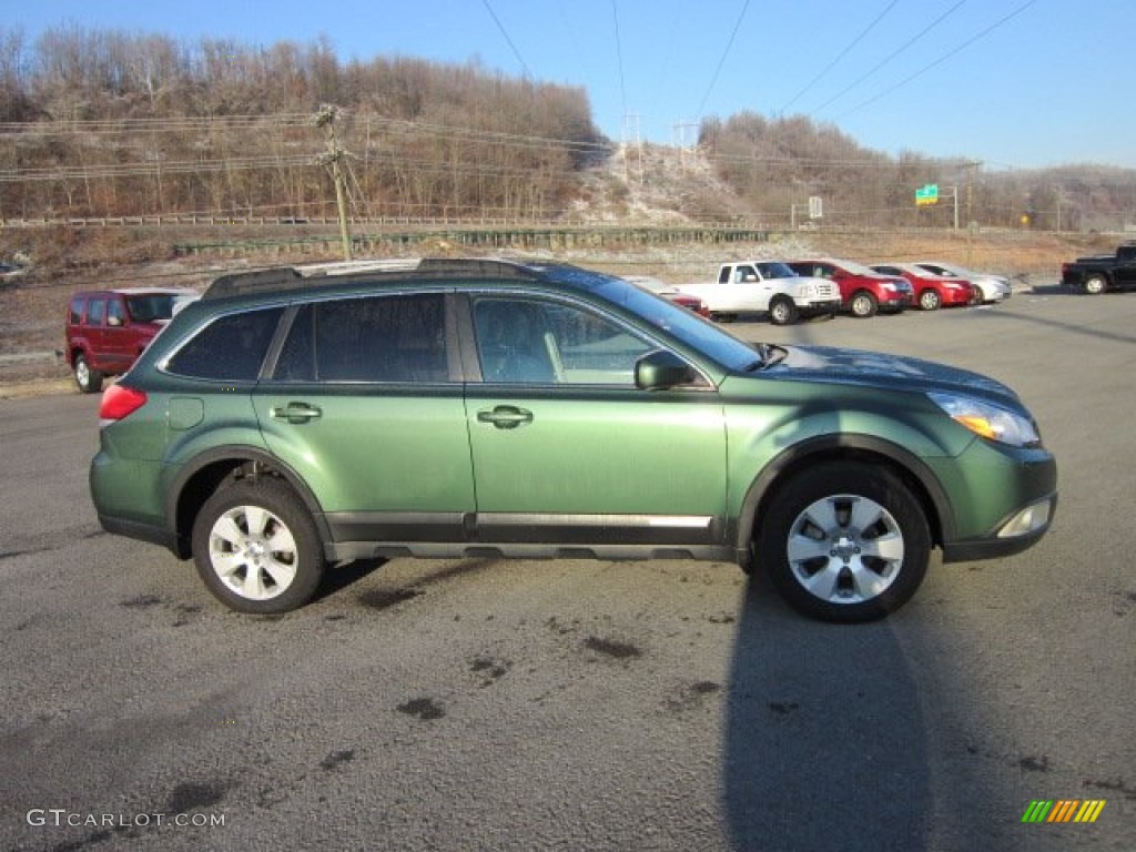 2011 Outback 2.5i Premium Wagon - Cypress Green Pearl / Warm Ivory photo #7