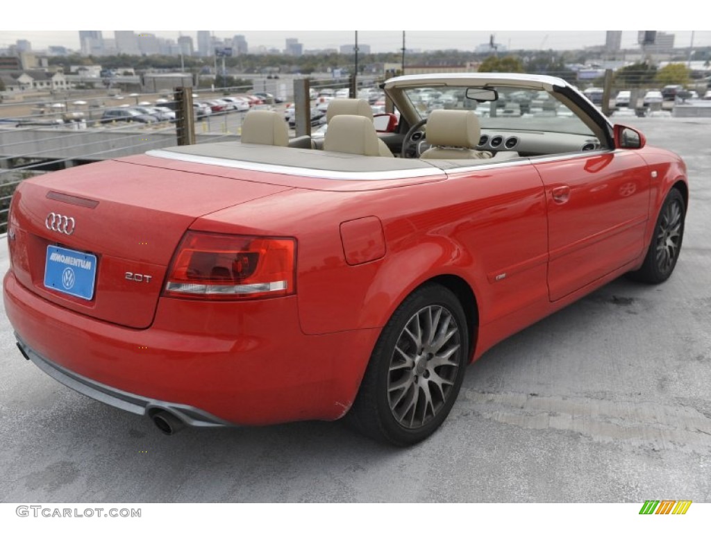 2009 A4 2.0T Cabriolet - Brilliant Red / Beige photo #5