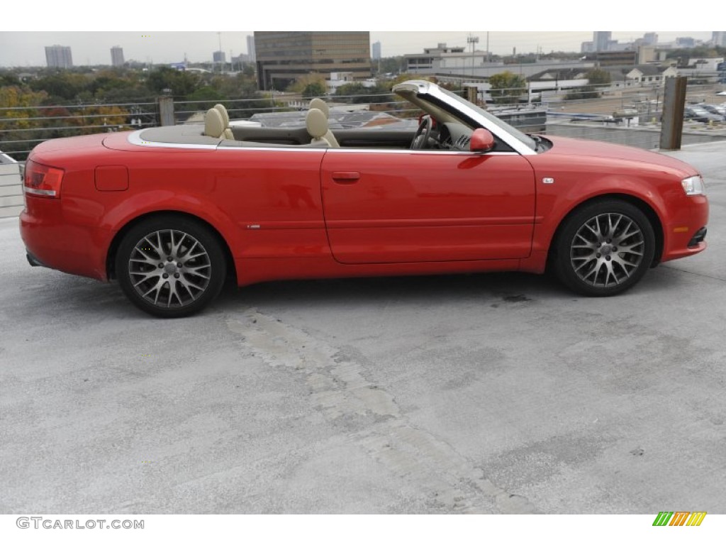 2009 A4 2.0T Cabriolet - Brilliant Red / Beige photo #6