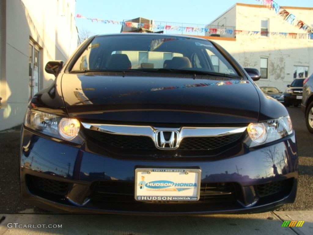 2010 Civic LX Sedan - Royal Blue Pearl / Gray photo #2