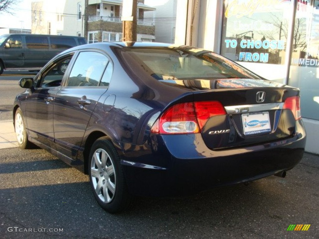 2010 Civic LX Sedan - Royal Blue Pearl / Gray photo #4