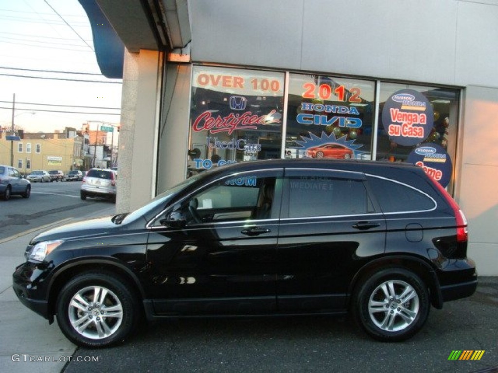 2010 CR-V EX-L AWD - Crystal Black Pearl / Black photo #3