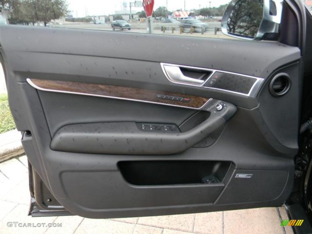 2011 Audi S6 5.2 FSI quattro Sedan Black Door Panel Photo #57703985