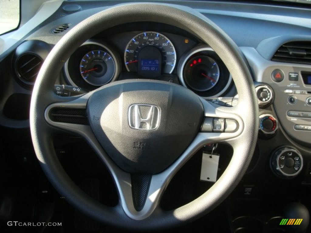 2011 Honda Fit Standard Fit Model Gray Steering Wheel Photo #57704099