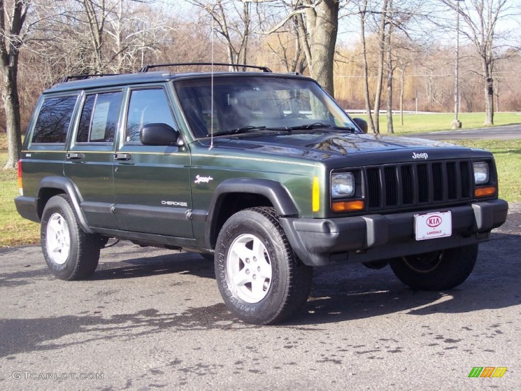 Emerald Green Pearlcoat 1997 Jeep Cherokee Sport 4x4 Exterior Photo #57704612