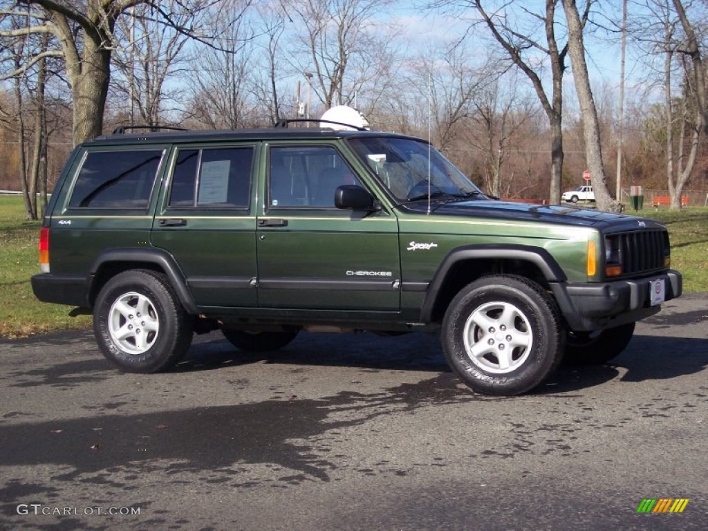 Emerald Green Pearlcoat 1997 Jeep Cherokee Sport 4x4 Exterior Photo #57704627