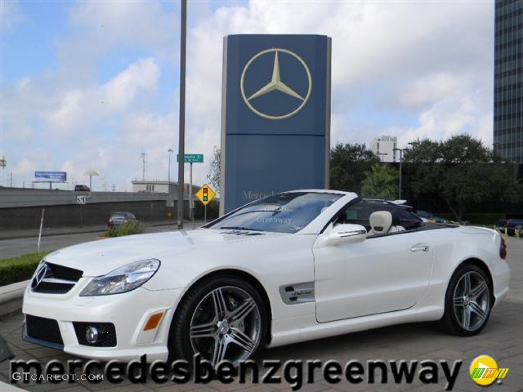 2011 SL 63 AMG Roadster - Diamond White Metallic / Black photo #1