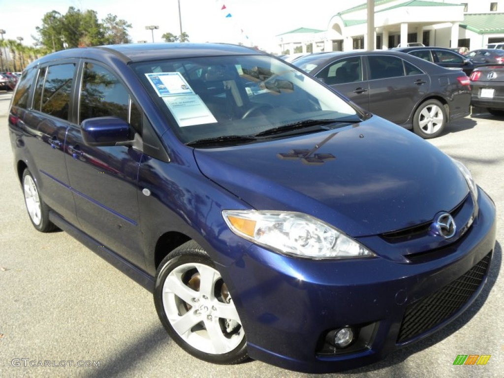 2007 MAZDA5 Sport - Strato Blue Mica / Black photo #1