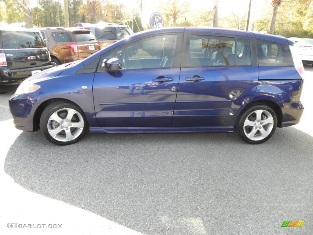 2007 MAZDA5 Sport - Strato Blue Mica / Black photo #2